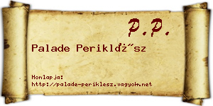 Palade Periklész névjegykártya